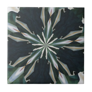 Calla Lily Star Kaleidoscope Tile