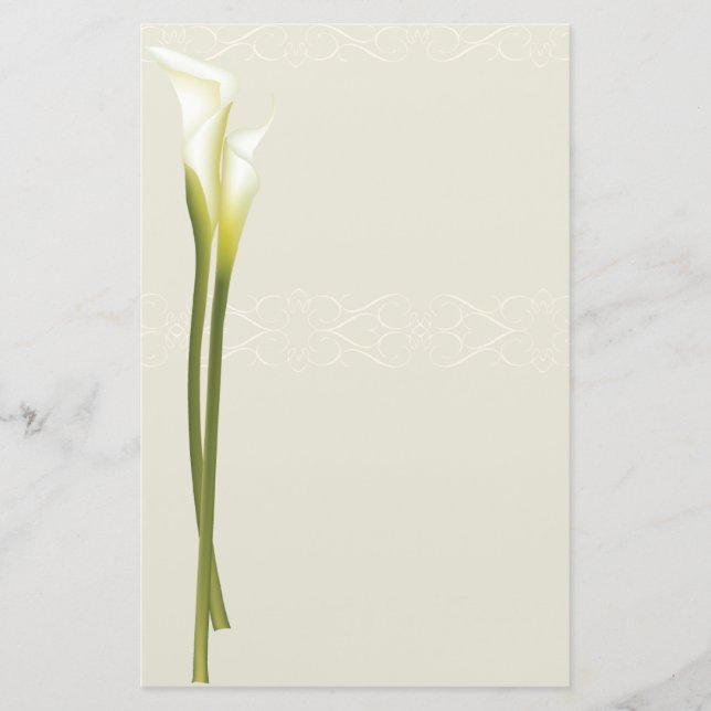 Calla Lily stationery (Front)