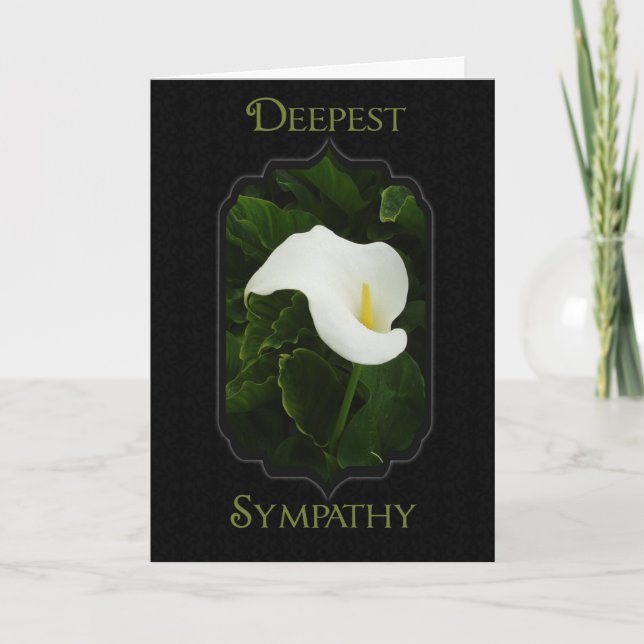 Calla Lily Sympathy Card (Front)