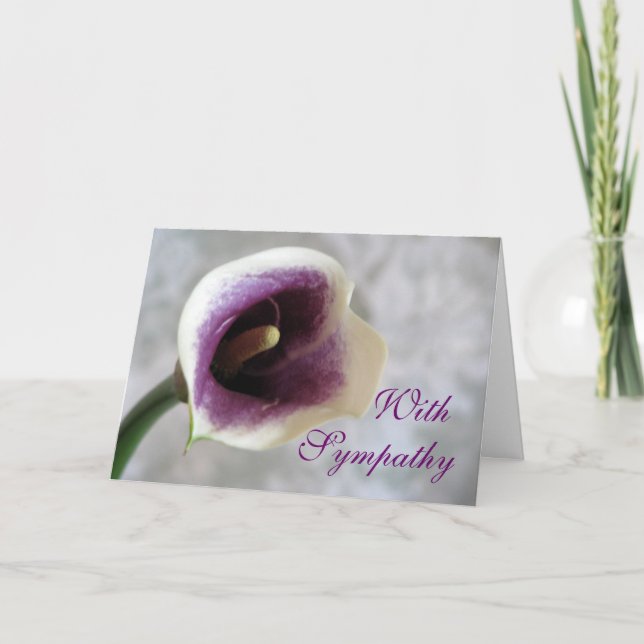 Calla Lily Sympathy Greeting Card (Front)