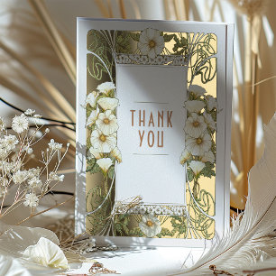 Calla Lily Thank You Card Art Nouveau Mucha