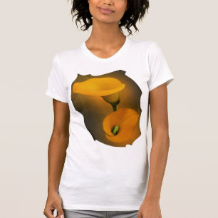 Calla Lily Warm Yellow Mist Background T-Shirt