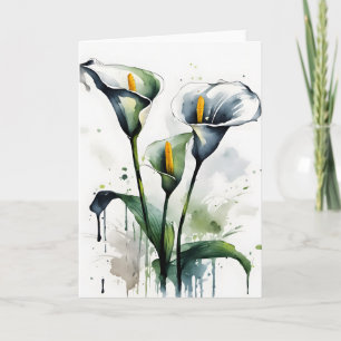 Calla Lily - Watercolor flowers Card