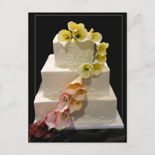 Calla lily wedding cake postcard