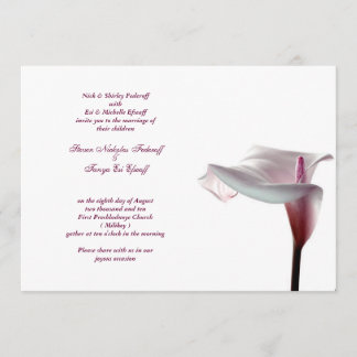 Calla Lily Wedding Invitation