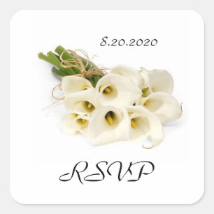 Calla Lily Wedding Invitation Envelope Seals
