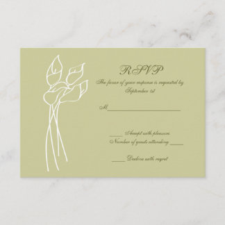 Calla Lily wedding rsvp