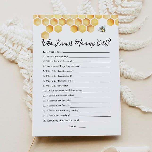 CALLA Who Knows Mummy Best Baby Shower Game Invitation (Creator Uploaded)