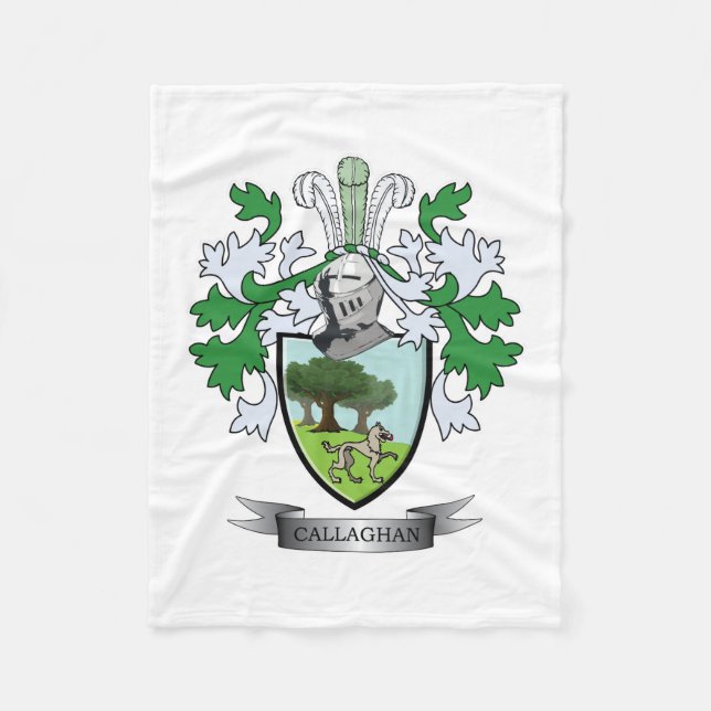 Callaghan Coat of Arms Fleece Blanket (Front)