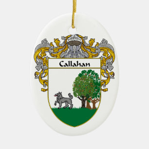Callahan Coat of Arms/Family Crest Ceramic Tree Decoration