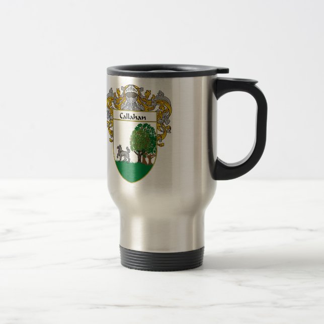 Callahan Coat of Arms/Family Crest Travel Mug (Right)