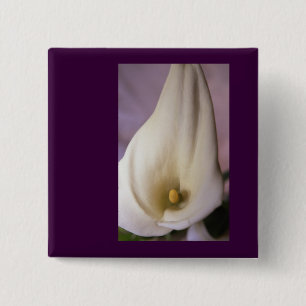 Callalily 15 Cm Square Badge