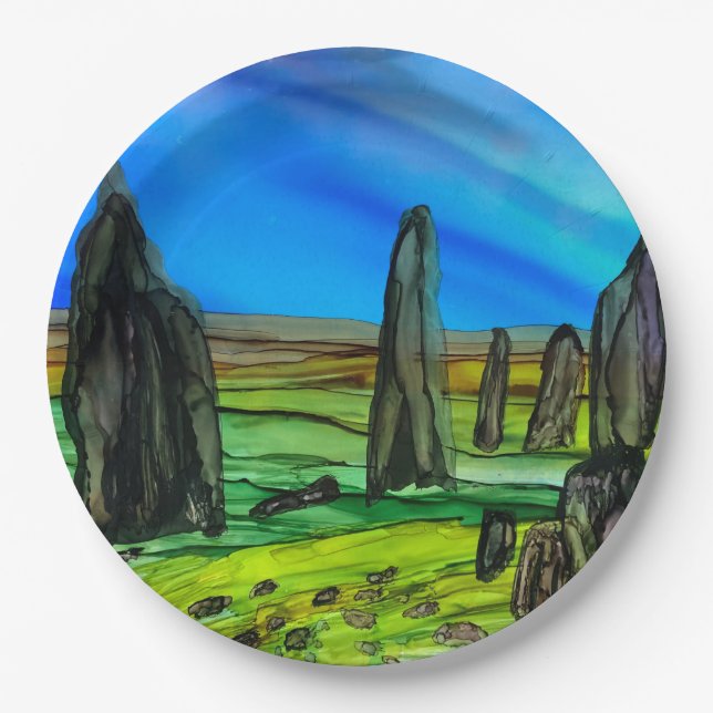 Callanish standing stones   paper plate (Front)