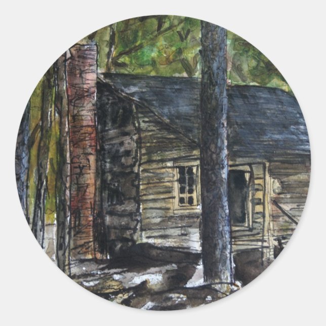 Callaway Gardens Log Cabin Classic Round Sticker (Front)
