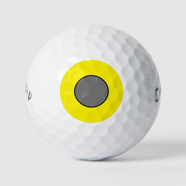 Callaway warbird 3 pack golf balls - yellow  (Front)