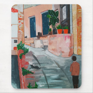 Calle Del San Miguel Painting by Alfred Fox Mouse Pad