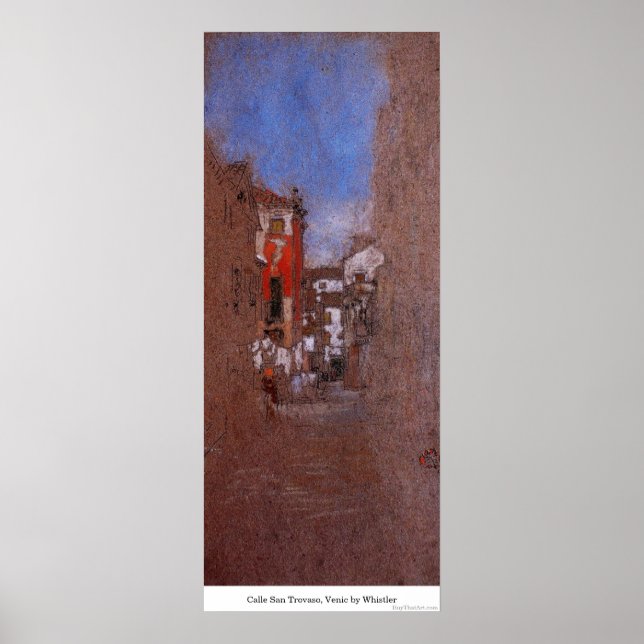 Calle San Trovaso, Venic by Whistler Poster (Front)
