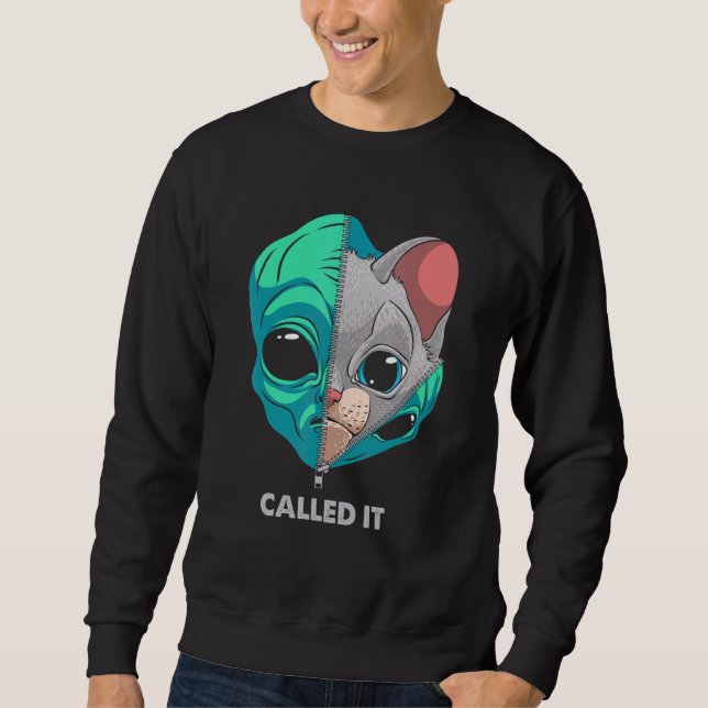 Called It Alien Cat Pastel Goth Kitten Astronaut S Sweatshirt (Front)