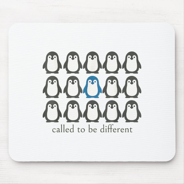 Called To Be Different Christian Penguin Faith Ins Mouse Pad (Front)