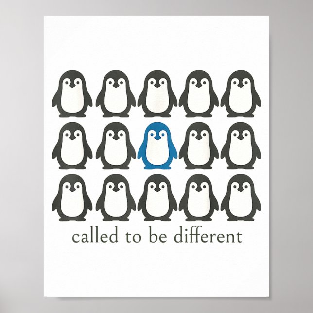 Called To Be Different Christian Penguin Faith Ins Poster (Front)