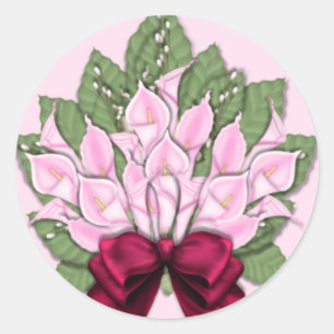Calli Lillies Wedding Stickers