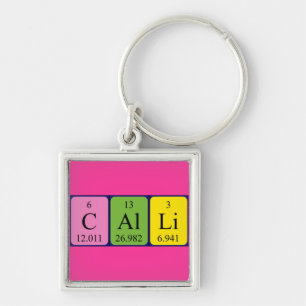 Calli periodic table name keyring