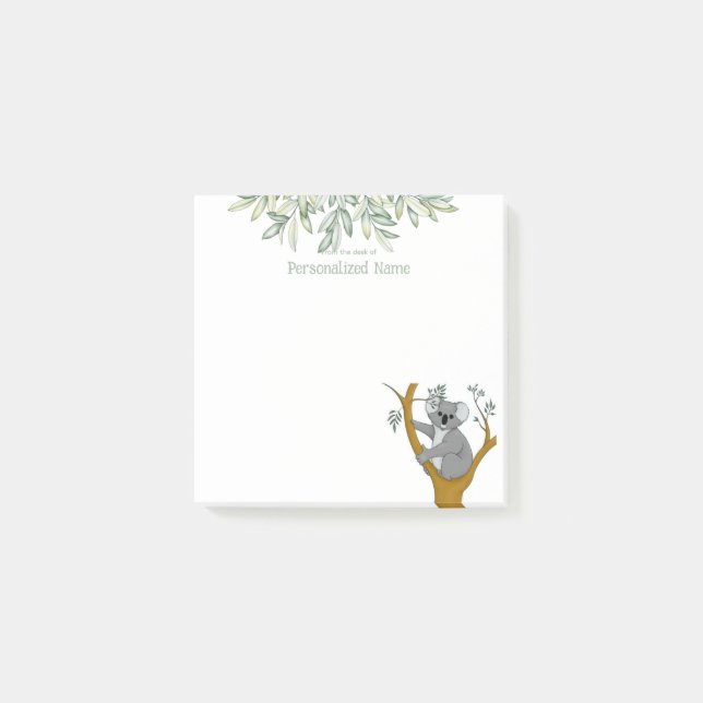Callie Koala Eucalyptus Post-it Notes (Front)