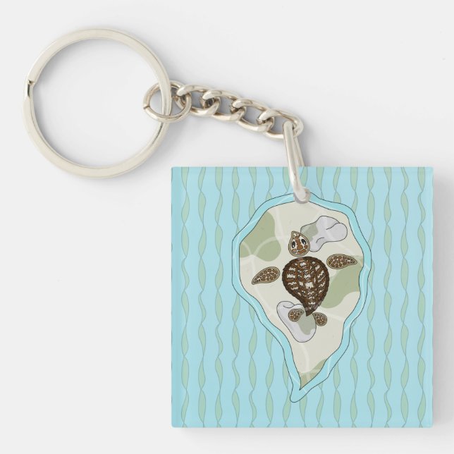 Callie the Sea Turtle Acrylic Keychain (Front)
