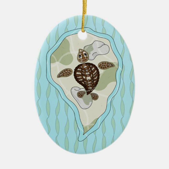 Callie the Sea Turtle Ornament (Front)