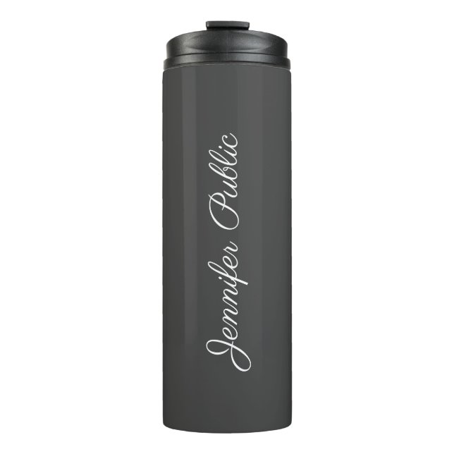 Calligraphed Name Elegant Modern Best Top Template Thermal Tumbler (Front)