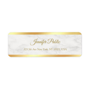 Calligraphed Script Elegant Modern Return Address