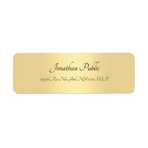 Calligraphed Script Gold Minimalist Template Chic