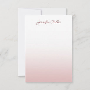 Calligraphed Script Name Rose Gold Modern Template