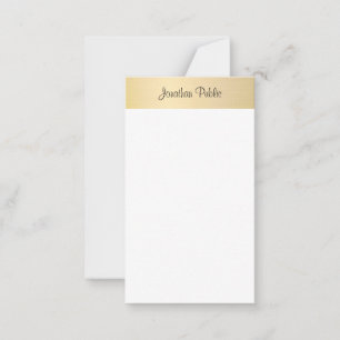 Calligraphed Script Stylish Gold Look Elegant Card