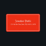 Calligraphed Template Christmas Red White Address Label<br><div class="desc">Calligraphed Template Christmas Red White Address Label.</div>