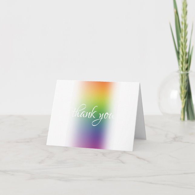 Calligraphed Thank You Modern Abstract Colourful (Front)