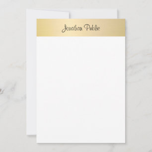Calligraphey Script Modern Trendy Gold Elegant Card