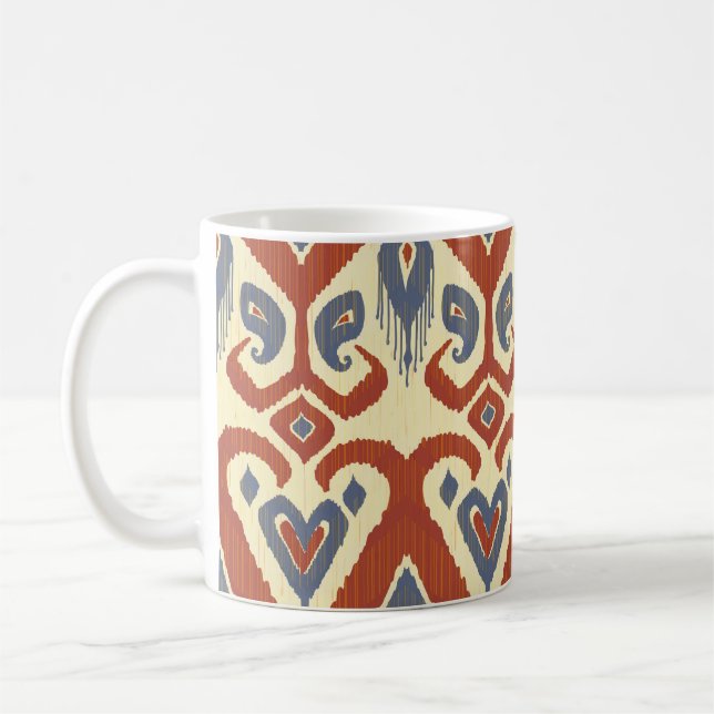 Calligraphic Brush Stroke: Vintage Seamless Coffee Mug (Left)