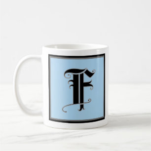 Calligraphic Capital Letter F Coffee Mug