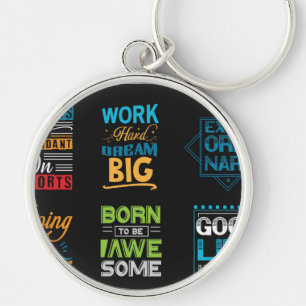 Calligraphic design key ring