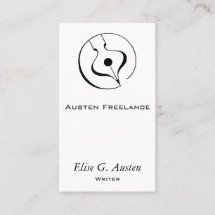 Calligraphic Fountain Pen Business Card