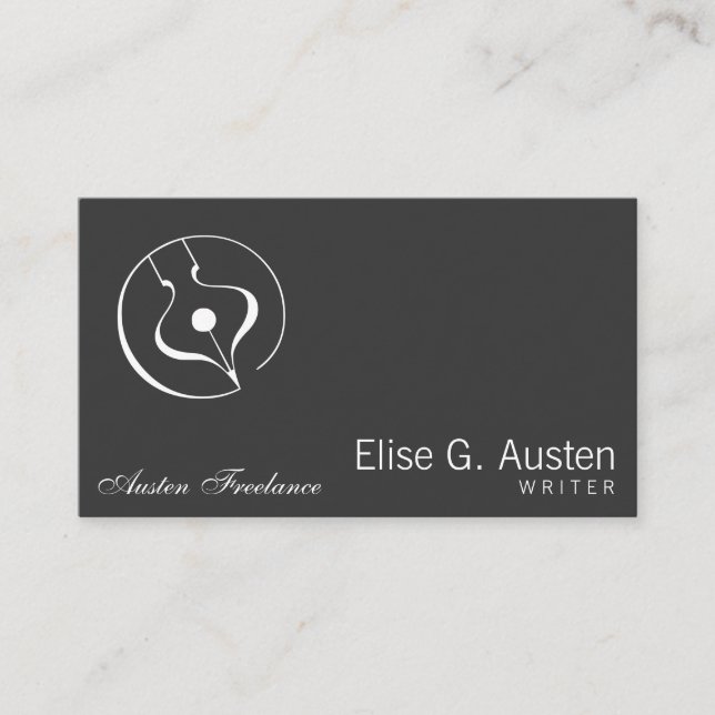Calligraphic Fountain Pen Business Card (Front)