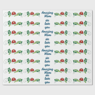 Calligraphic Script Amazing Mum Mother's day Gift Wrapping Paper