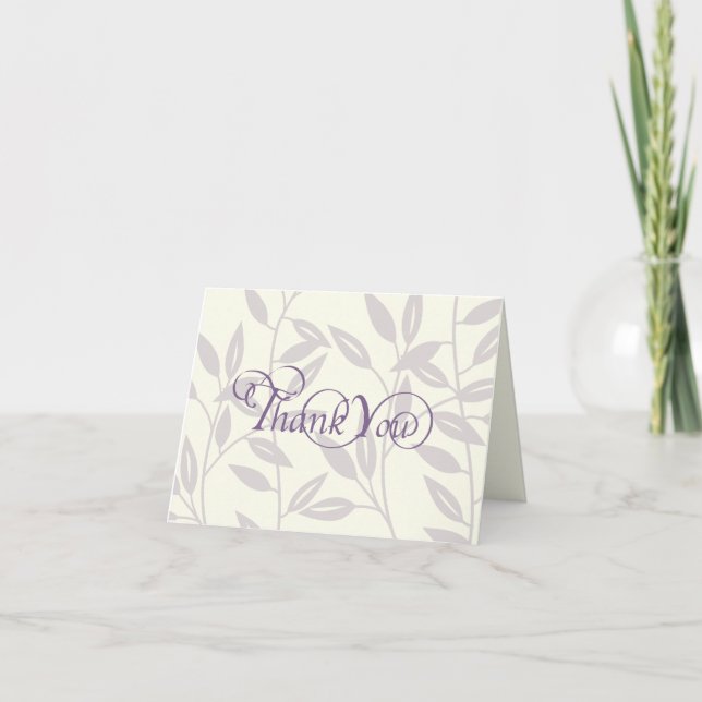 Calligraphic Thank You Note Card (Front)