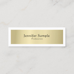 Calligraphic Typed Plain Modern Elegant Trendy Mini Business Card