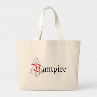 Calligraphic  Vampire Large Tote Bag