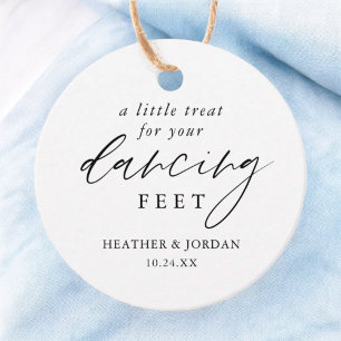 Calligraphy A Little Treat For Your Dancing Feet  Favour Tags