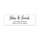 Calligraphy Address Stamp, wedding Return Address