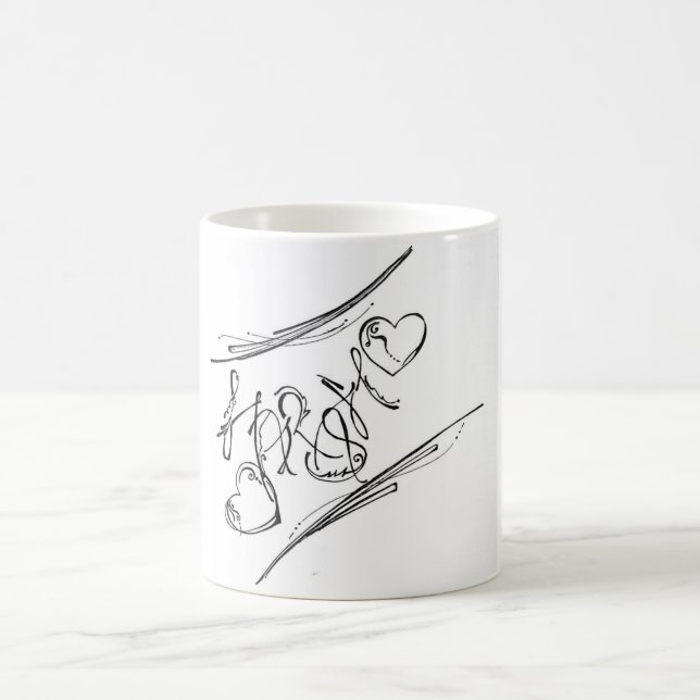 Calligraphy art coffee mug (Center)