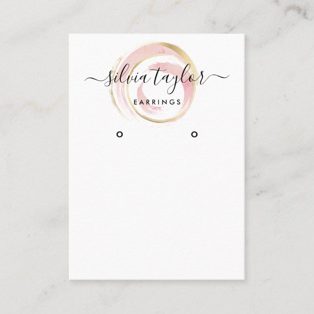 Calligraphy art Earring display card (Front)
